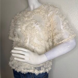 Wicked Majesty Sheer Rosette Top, Women's Size Medium. I#97